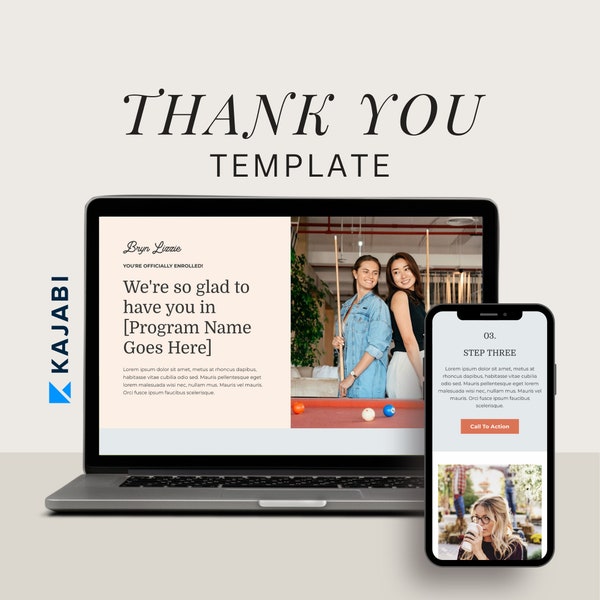 Kajabi Thank You Page Kajabi Coaching Enrollment Confirmation Page Kajabi Purchase Success Page Template Kajabi Coach Landing Page Template