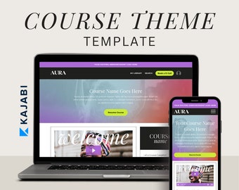 Aura Kajabi Course Theme Template: Customizable Design