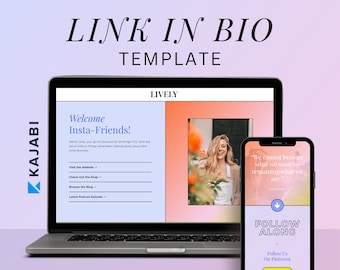 Kajabi Link in Bio Landing Page Kajabi Instagram Links Page Kajabi Links Page Template Kajabi Coach Insta Links Landing Page Template Kajabi