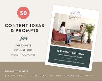 50 Content Prompts Done-For-You Social Media Prompts Coaching Social Media Marketing Planner Social Media Content Calendar Wellness Coaching