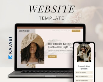 Adelaide Kajabi Website Template: Coach & Course Creator Theme