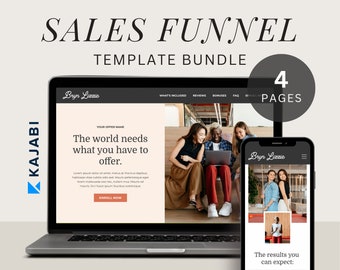 Kajabi Sales Funnel Template Bundle: 4 Landing Pages