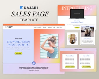 Kajabi Course Sales Page Template Pack Kajabi Landing Page Template Kajabi Website Template Service-Based Business Sales Page Kajabi Page