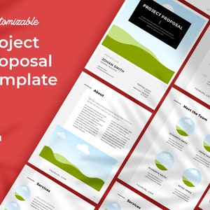 Minimalist Project Proposal Template: Canva Editable (23 Pages)