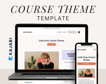 Kajabi Course Theme Template: Customizable Product Design