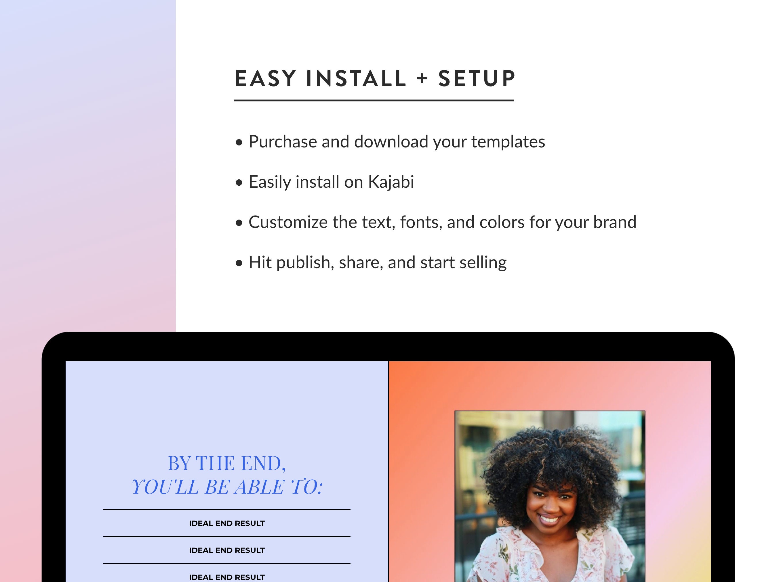 Lively Sales Page Template Modern Kajabi Landing Page Etsy