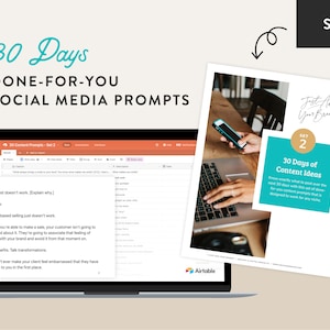 30 Days Social Media Content Prompts: Done-For-You Captions (PDF)