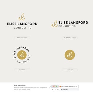 Primary logo, alternate logo, submark, and favicon, perfect for small businesses.