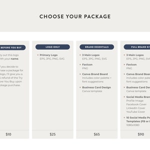 Select your logo or branding package.
