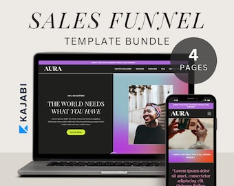 Aura Kajabi Sales Page Template Bundle: Lead Magnet & Thank You Pages