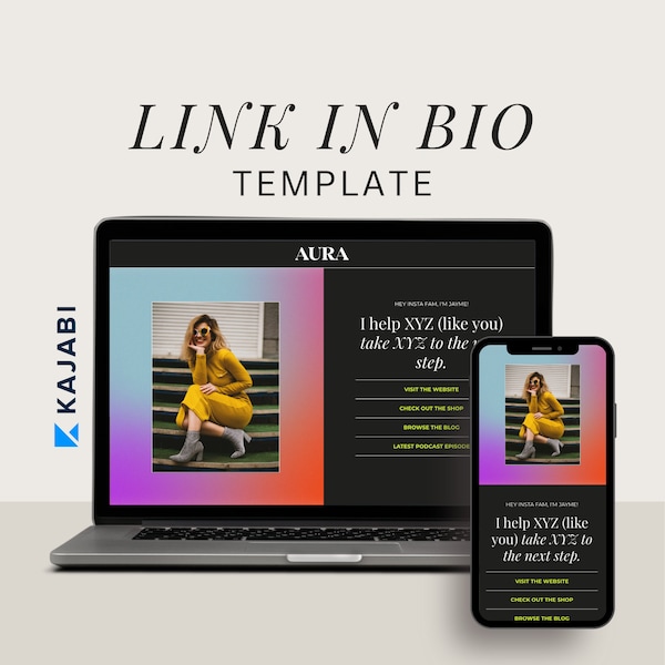 Kajabi Link in Bio Landing Page Kajabi Instagram Links Page Kajabi Links Page Template Kajabi Coach Insta Links Landing Page Template Kajabi