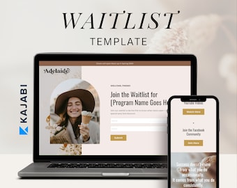 Kajabi Waitlist Page Template Boho Kajabi Template Waitlist Kajabi Coaching Template Sales Page Kajabi Coach Waitlist Page Template Boho