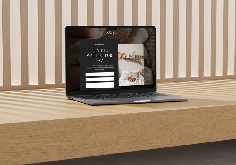 Kajabi waitlist page template for online course creators, online educators, coaches, consultants, digital product sellers, and more. Use for your freebie or lead magnet. Get the matching Kajabi sales page, Kajabi website template, and course theme.