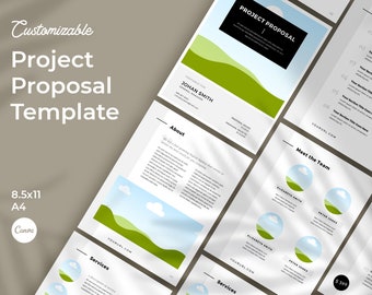 Project Proposal Template Canva Client Proposal Template Canva Business Proposal Canva Project Contract Editable Project Proposal Template