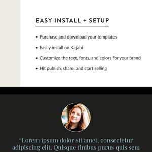 Kajabi waitlist page template for online course creators, online educators, coaches, consultants, digital product sellers, and more. Use for your freebie or lead magnet. Get the matching Kajabi sales page, Kajabi website template, and course theme.