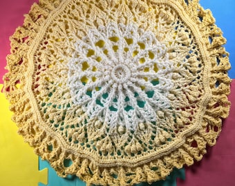 Felgeel gehaakt kleedje!