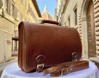 Sacs porte-documents en cuir faits main italiens pour hommes, sac messager inspiré pour hommes