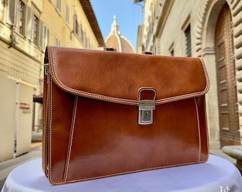 Sacs porte-documents en cuir faits main italiens pour hommes, sac messager inspiré pour hommes