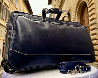 Italian Handmade Leather Travel Duffle Bag: Elevate Your Style with Exquisite Craftsmanship, Made in Italy