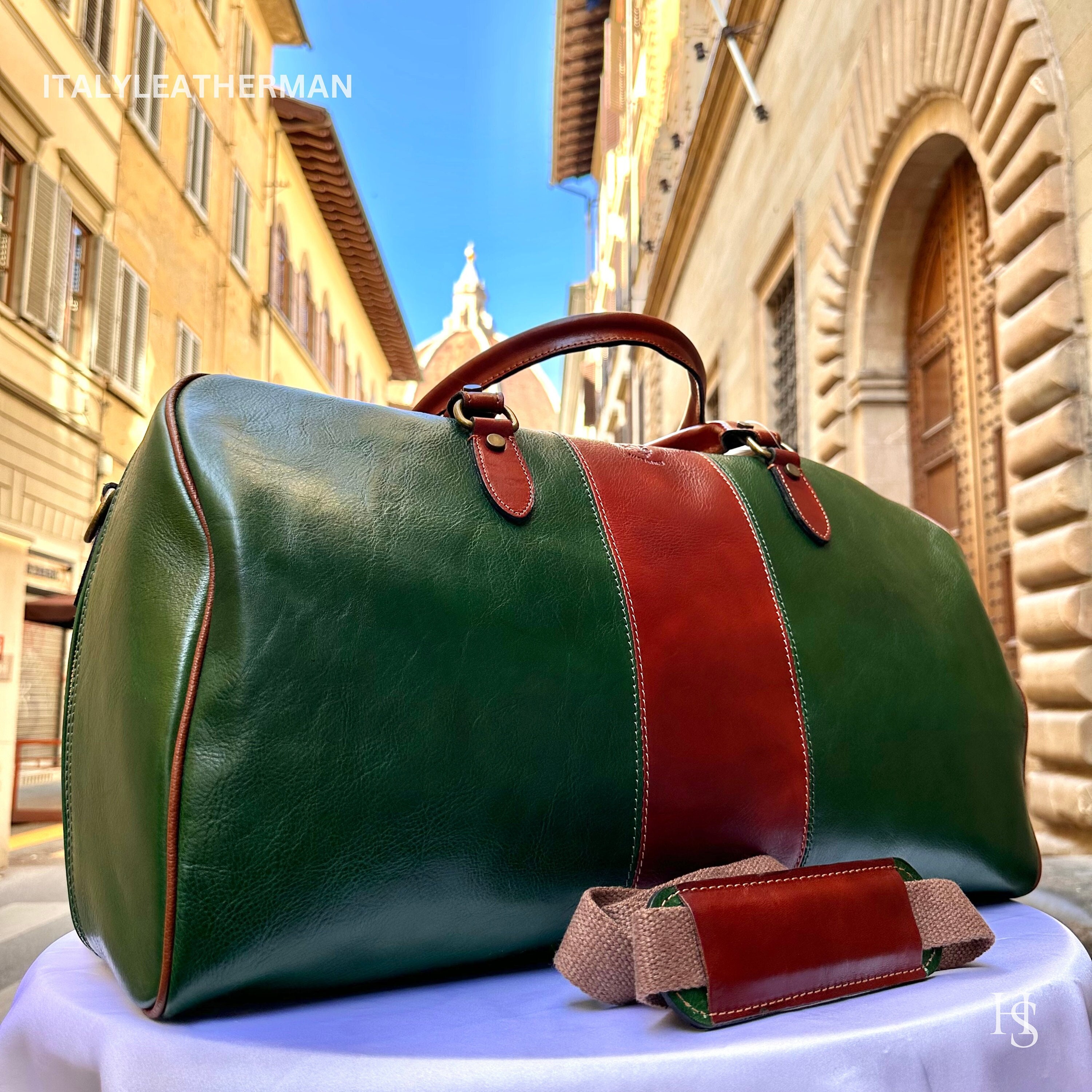 Firenze Bella Lizard Embossed Leather 3-in-1 Backpack Tote Bag 
