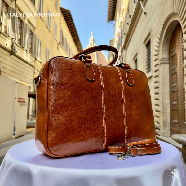 Italian Handmade Leather Briefcase Bags for Men , Inspired Men's Messenger Bag