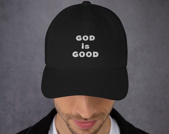 Gorra de béisbol bordada de Dios es bueno