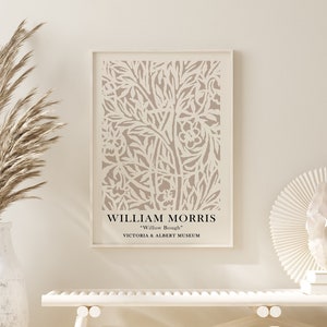 Neutral William Morris Print, Neutral Wall Art, William Morris, Neutral Prints, Botanical Wall Art, Art Nouveau Print, Botanical Poster
