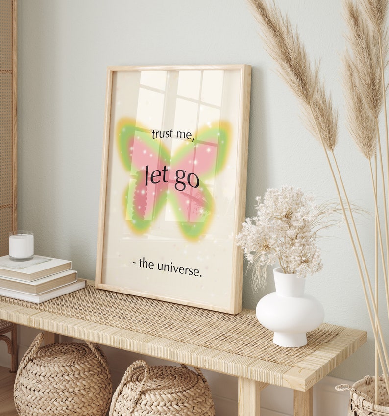 Girly Wall Art Set of 3 Trendy Wall Art Aura Poster Set Etsy
