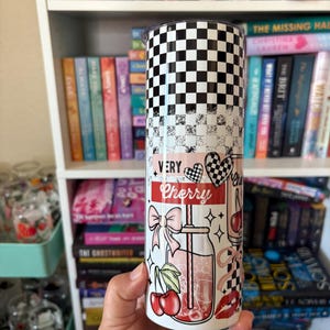 Cherry Girl Travel Mug: Stainless Steel Insulated Tumbler