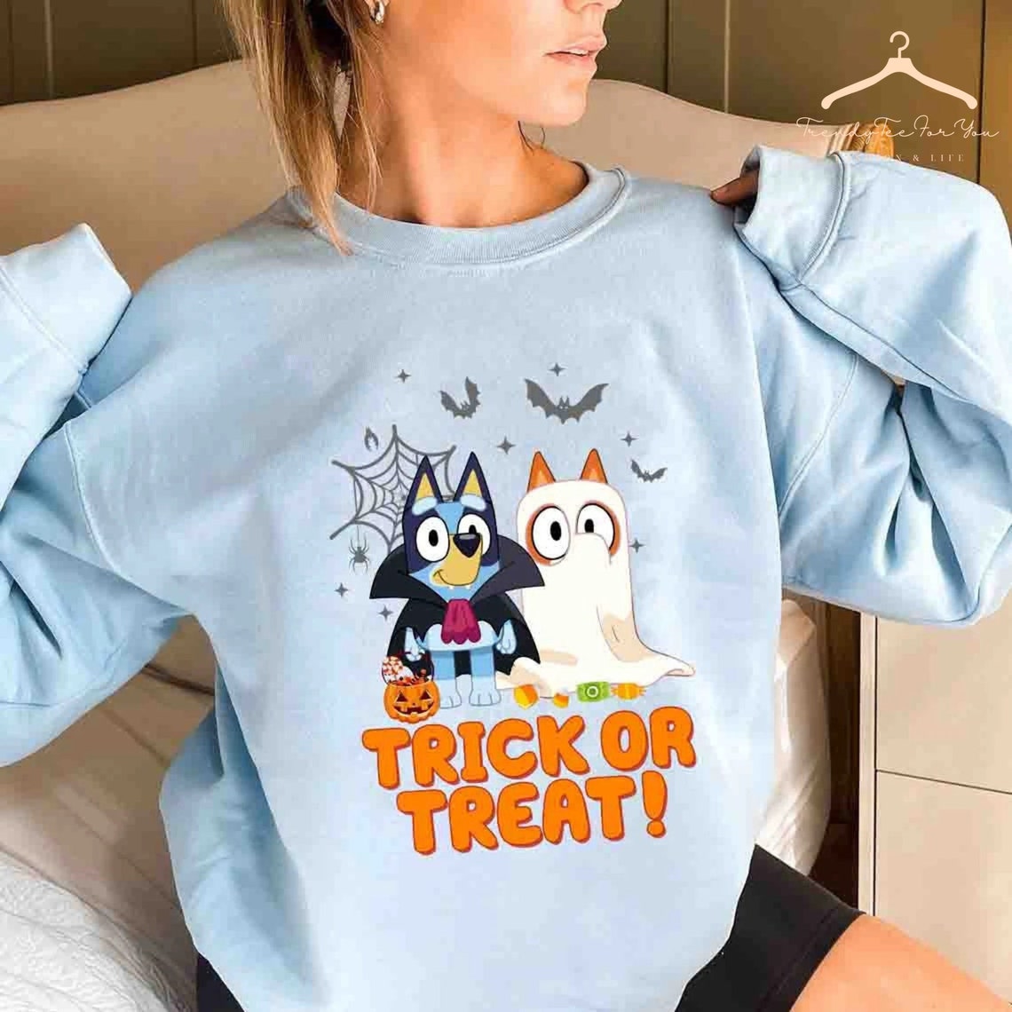 Bluey Halloween Shirt Bluey Trick or Treat Shirt Bluey Etsy UK