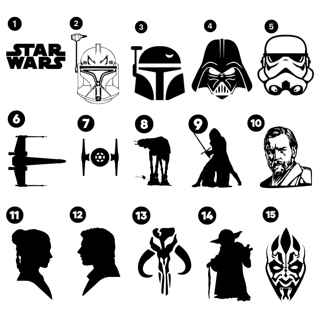 Vinyl Star Wars Decals Etsy