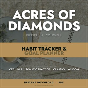 Habit Tracker Doelplanner afdrukbare pdf - Acres of Diamonds - Vind je verborgen potentieel