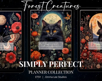 Forest Creatures | Simply Perfect Digital Planner Collection: School & Academic Notebook | 6 Pic Templates with 12 Dividers | Hyperlinked
