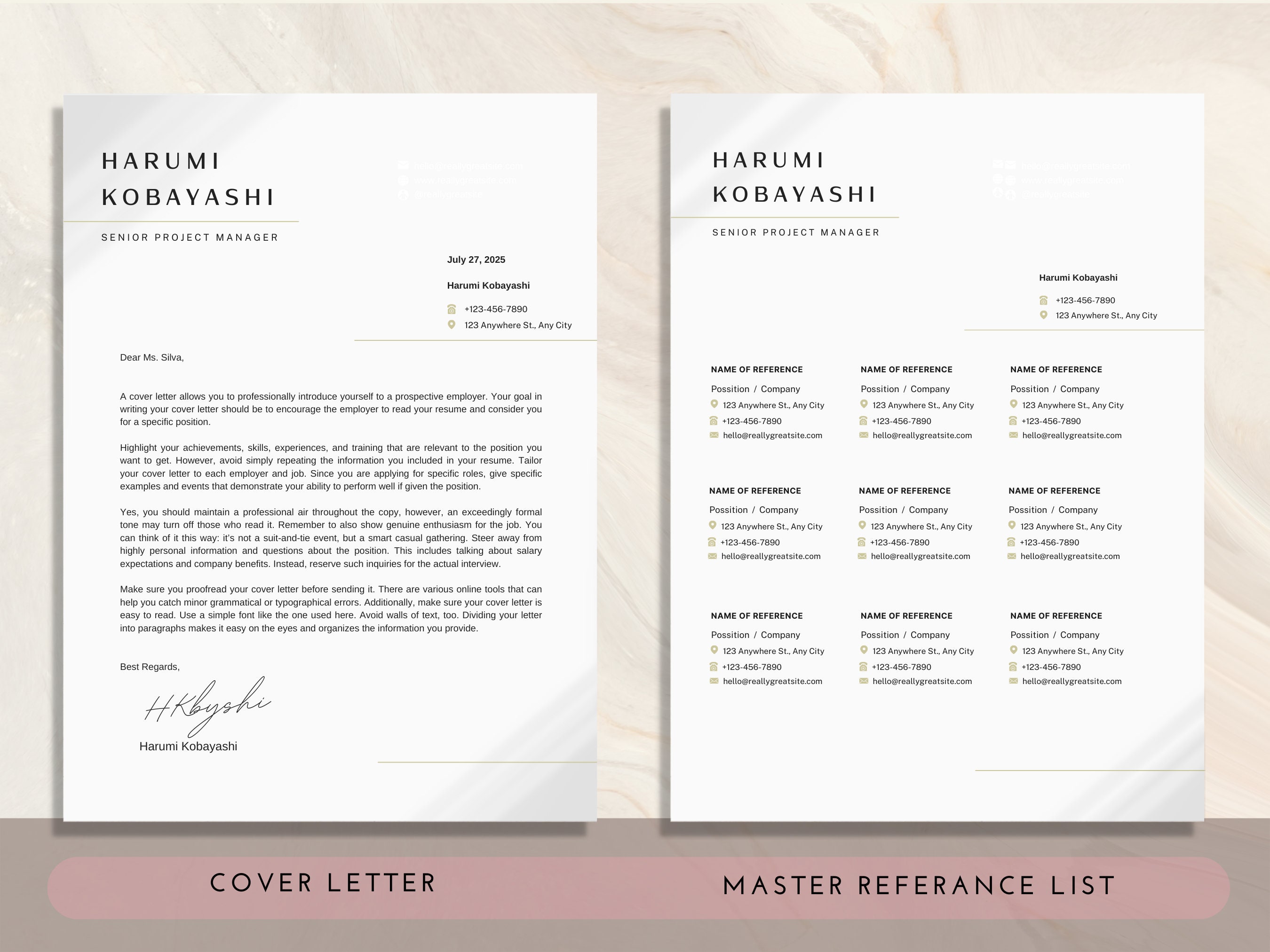 3 Page Resume Template Professional Modern Resume Template Executive ...
