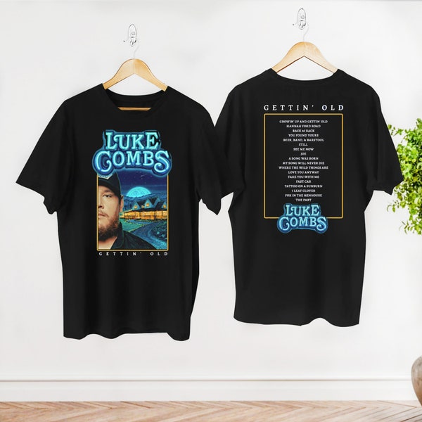 Graphic Luke Combs Shirt, Luke Combs Growing Up and Getting Old 2024 Tour T-Shirt, Luke Combs Country Music Shirt, Luke Combs Fan Gift Shirt