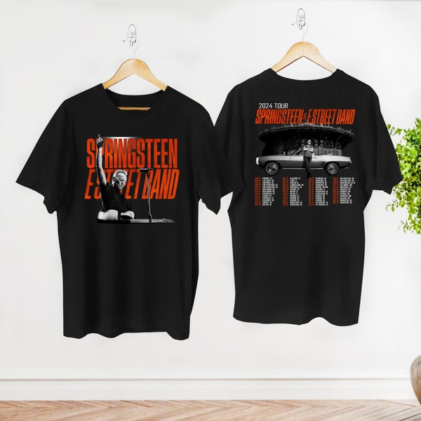 Bruce Springsteen en E Street 2024 Tour Shirt, E Street Shirt, Bruce Springsteen Fan Gift, Rock Tour Shirt, Bruce Springsteen Merch Shirt