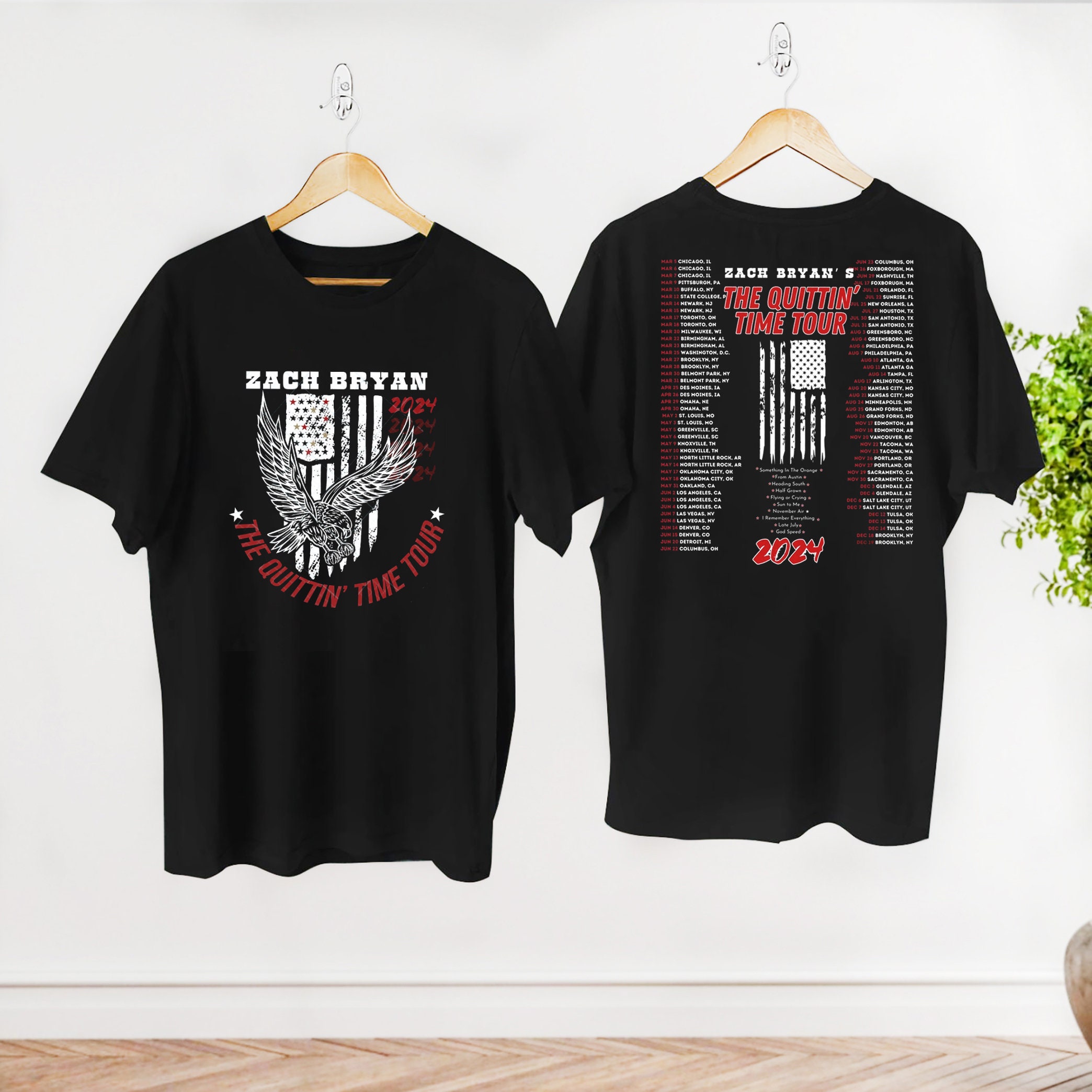 Zach Bryan The Quittin Time Tour 2024 Shirt, Zach Bryan Double Sided T-Shirt