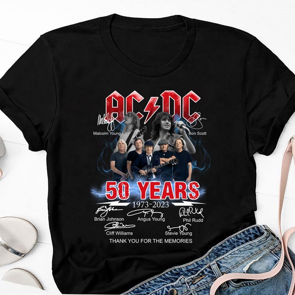 Acdc 50 Years Shirt - Etsy
