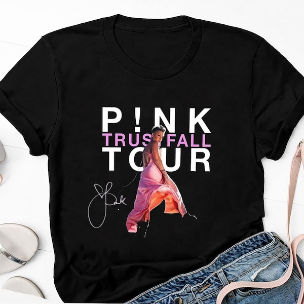 Signature Pink Trustfall Album Shirt, Trustfall Tour 2023 P!nk Pink Shirt, P!nk Pink Singer Shirt Fan Gift, Music Shirt, P!nk Tour 2023 Tee