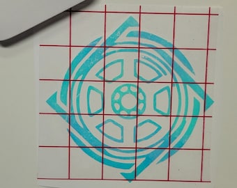Calcomanía holográfica para ruedas de coche: calcomanía para ruedas, calcomanía para ventanilla, calcomanía de vinilo holográfico azul y blanco, accesorio para vehículo, decoración de coche