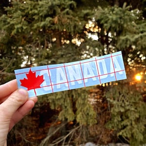 Canada Maple Leaf Car Decal- Canadian Sticker for Car, Red And White, Windshield Decal, Support Canada Sticker, Canada Maple Leaf Decal