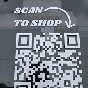 Custom QR Code Decal, Vinyl Decal for Small Business advertising, Car Decal for Business Owners, Custom Website Link, Shop Sign