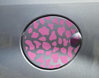 Calcomanía con estampado de vaca para la tapa del tanque de gasolina del auto - Adhesivo para la puerta del tanque de gasolina del vehículo, calcomanías para la tapa de gasolina, calcomanía para auto con estampado animal