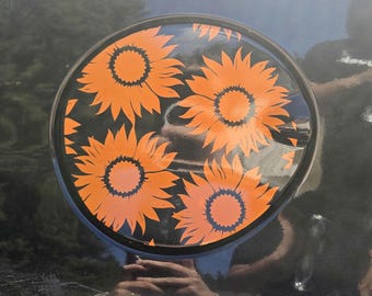 Adhesivo para la tapa del depósito de combustible con diseño de girasoles para coche, pegatina de vinilo para vehículo, adhesivos para el depósito de gasolina de SUV con diseño floral