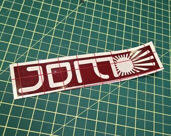 JDM Japanese Flag Vinyl Car Decal - Japan Style Vehicle Sticker, Windshield Decal for JDM Cars
