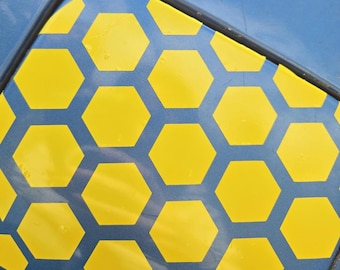 Honeycomb Pattern Fuel Door Decal for Car, Vinyl Sticker for Vehicle, Honey Comb pattern SUV Gas Tank Decals