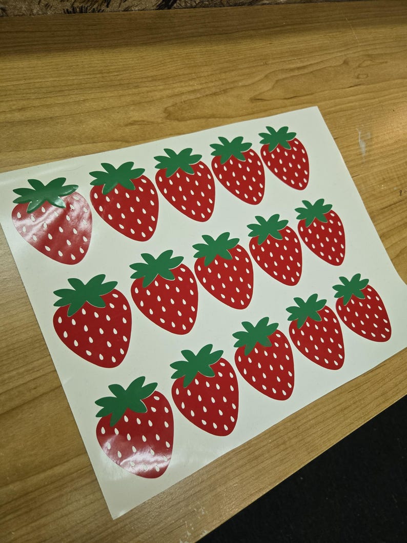 Strawberry Vinyl Decals - Cute Strawberry Car Decals, Sticker for ...