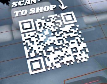 Custom QR Code Decal, Vinyl Decal for Small Business advertising, Car Decal for Business Owners, Custom Website Link, Shop Sign