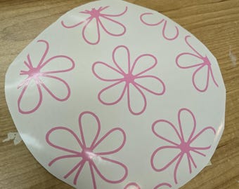Fuel Door Decal for Car- Flower Daisy Pattern Vinyl Car Decal for Gas Cap Cover on Vehicle SUV Size and Colour Options, Car Livery Sticker