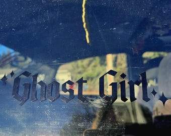 Ghost Girl Vinyl Car Decal - Ghost Girl Goth Sticker for vehicle, Custom Size and Colour, Windshield Decal, Gothic Style